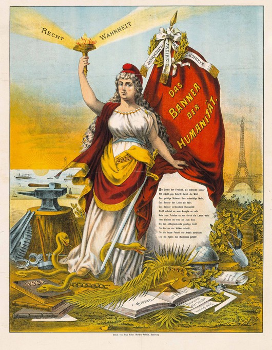 The Goddess of Liberty with hammer and anvil od Unbekannter Künstler