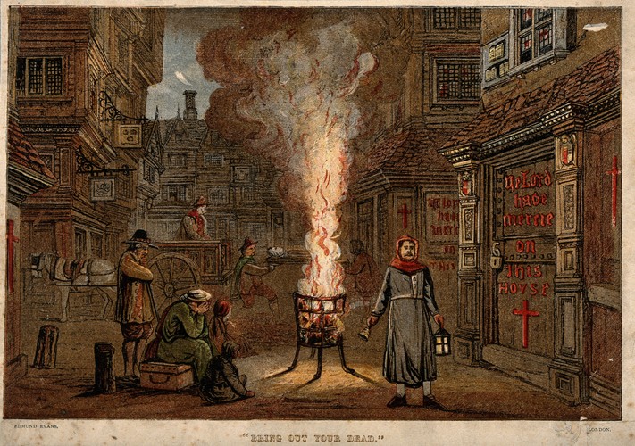 Great Plague in London, 1665 od Unbekannter Künstler