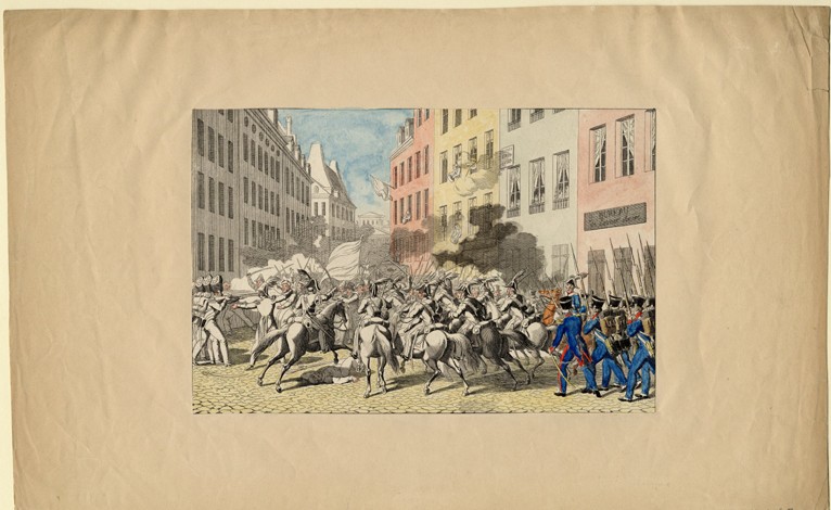 The July Revolution of 1830 od Unbekannter Künstler