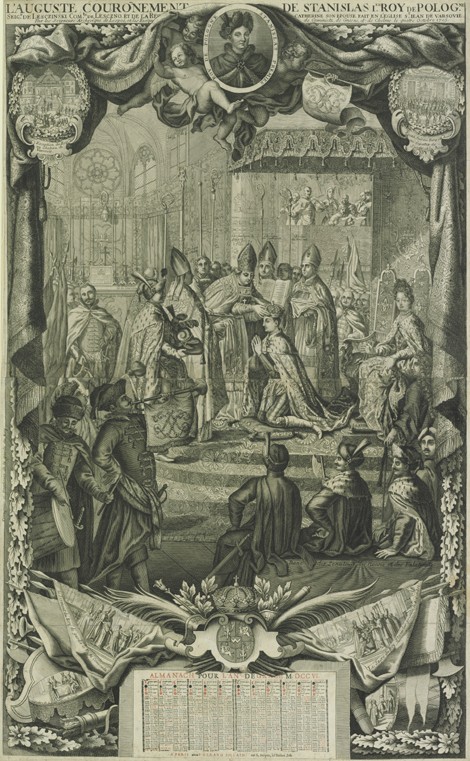 Coronation of Stanislaw I Leszczynski in 1705 od Unbekannter Künstler