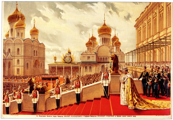 The Coronation Ceremony of Nicholas II. On the Red Porch od Unbekannter Künstler