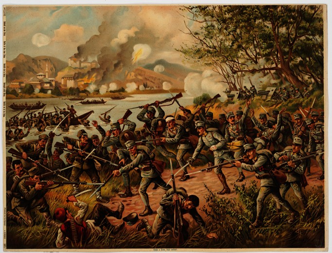 The Battle of Drina od Unbekannter Künstler
