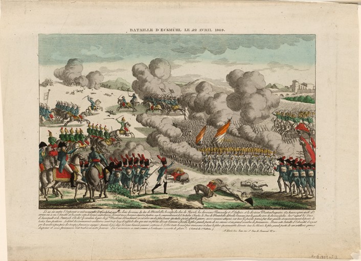 The Battle of Eggmühl on 22 April 1809 od Unbekannter Künstler