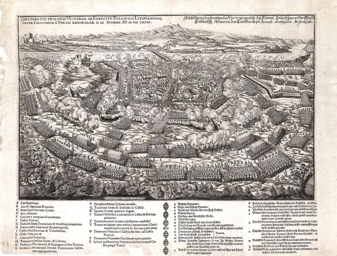 The Battle of Khotyn on 11 November 1673 od Unbekannter Künstler