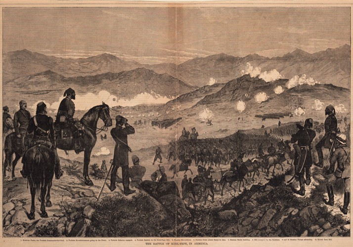The Battle of Kizil-Tepe on June 25, 1877 od Unbekannter Künstler