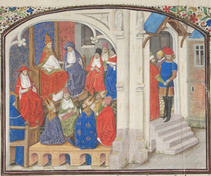 The Council of Clermont in 1095. Miniature from the "Historia" by William of Tyre od Unbekannter Künstler