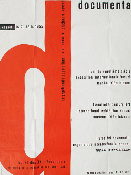 Poster for the First documenta Exhibition in 1955 od Unbekannter Künstler