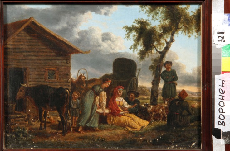 A Peasant Scene od Unbekannter Künstler