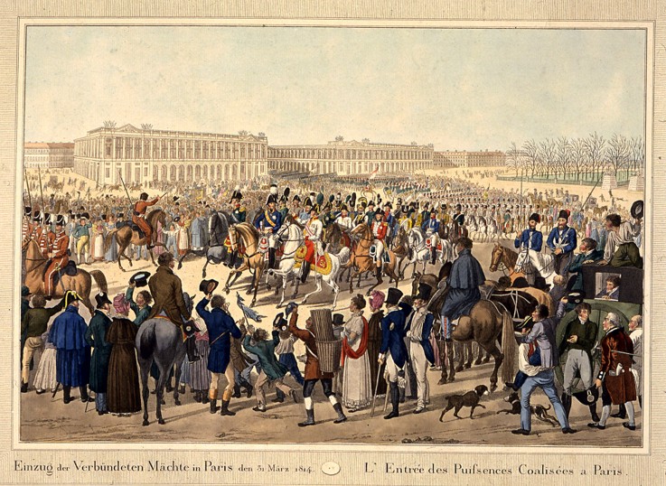 The Coalition army enters Paris on March 31, 1814 od Unbekannter Künstler