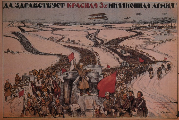 Long Live the Three-million Man Red Army! od Unbekannter Künstler