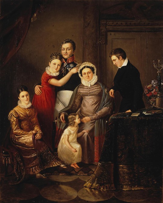 Portrait of the Family of Prince Nikolay Repnin-Volkonsky od Unbekannter Künstler