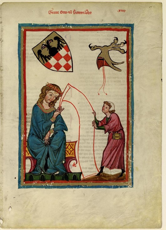 Count Otto von Botenlauben (From the Codex Manesse) od Unbekannter Künstler