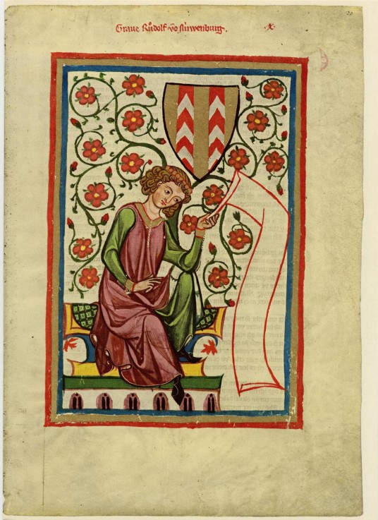 Rudolf II of Fenis (From the Codex Manesse) od Unbekannter Künstler