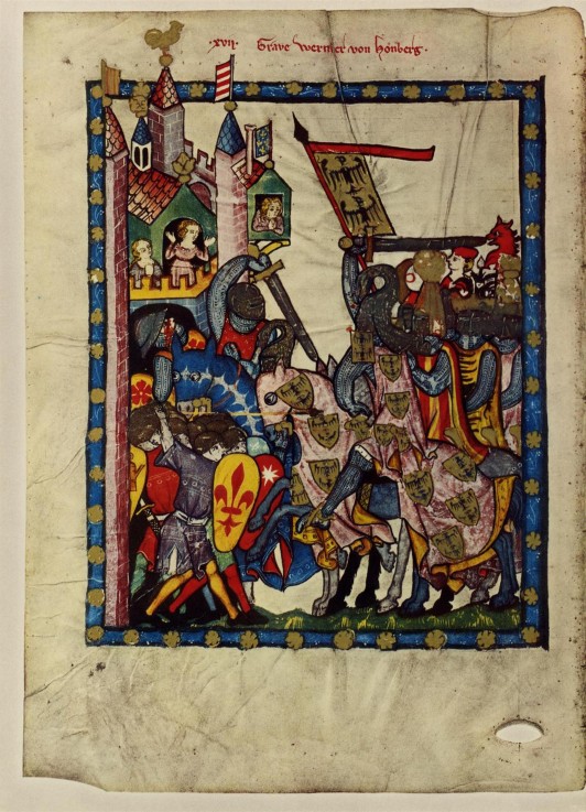 Count Wernher von Homberg (From the Codex Manesse) od Unbekannter Künstler