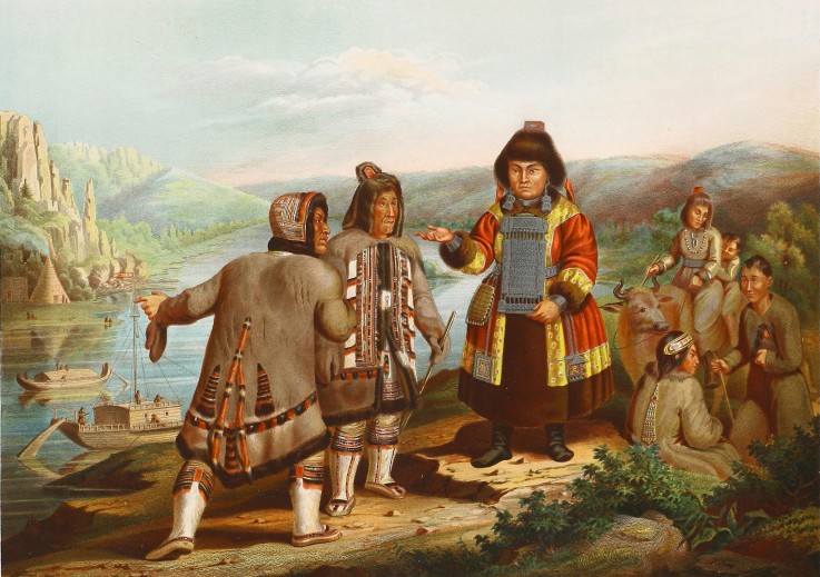 Yakuts at the Lena River (From T de Pauly's "Description ethnographique des peuples de la Russie") od Unbekannter Künstler