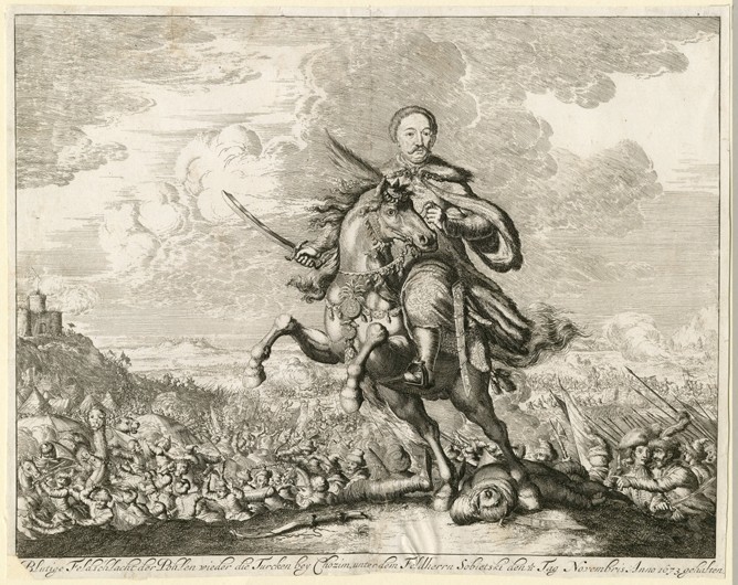 King John III Sobieski at the Battle of Khotyn on 11 November 1673 od Unbekannter Künstler