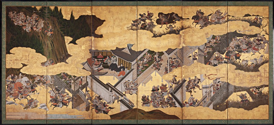 Battle scenes from the Tale of Heike (Heike Monogatari) od Unbekannter Künstler