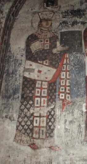 Queen Tamar of Georgia (Fresco in a cave church)