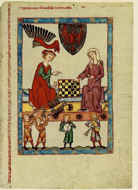 Margrave Otto IV of Brandenburg Playing Chess (From the Codex Manesse)
