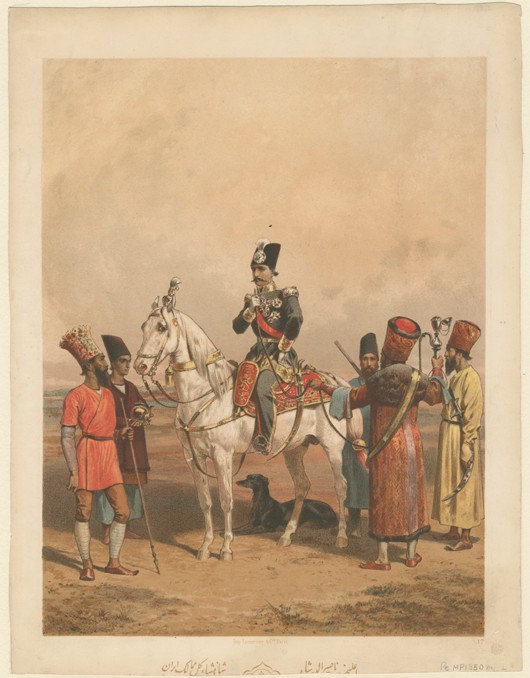 Nasser al-Din Shah Qajar (1831-1896), Shahanshah of Persia od Unbekannter Künstler