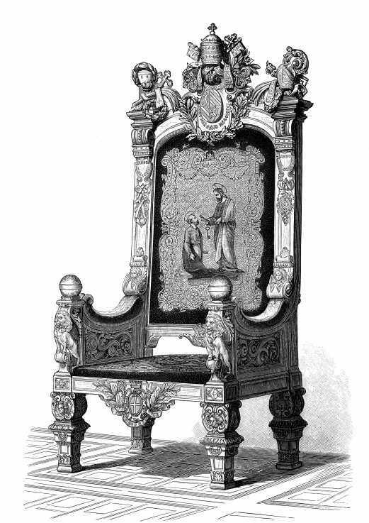 Throne of the pope od Unbekannter Künstler