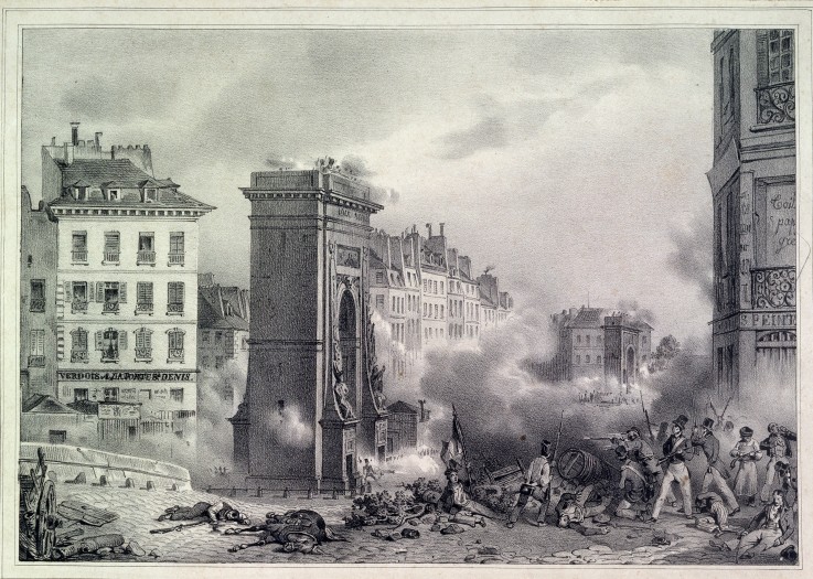 Paris. The July Revolution of 1830 od Unbekannter Künstler