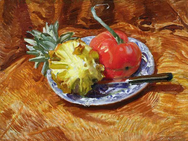 Pineapple and Tomato od Unbekannter Künstler