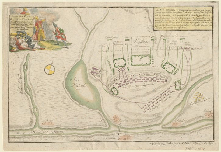 Plan of the Battle of Cahul od Unbekannter Künstler