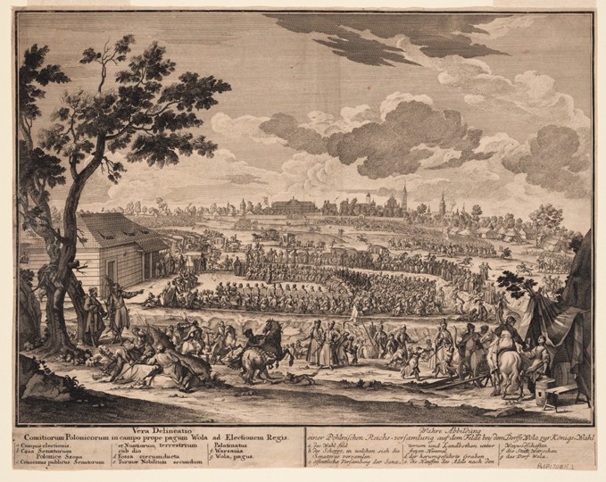 The free election of Augustus II at Wola, outside Warsaw, in 1697 od Unbekannter Künstler
