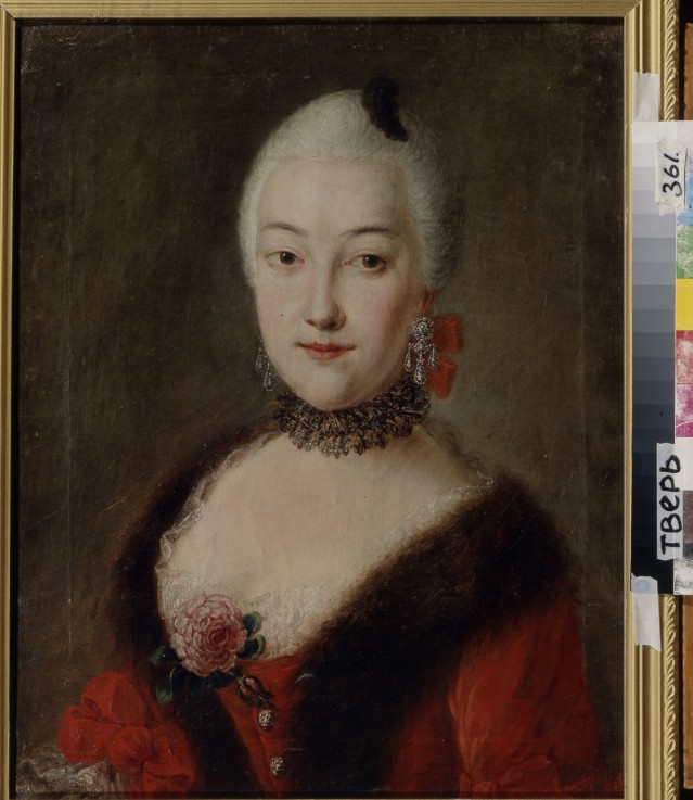 Portrait of Countess Yekaterina Lobanova-Rostovskaya (1735-1802) od Unbekannter Künstler