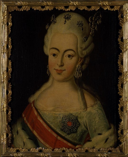 Portrait of Grand Duchess Natalia Alexeyevna of Russia (1755-1776), Princess Wilhelmina Louisa of He od Unbekannter Künstler