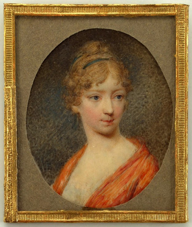 Portrait of Empress Elizabeth Alexeievna, Princess Louise of Baden (1779-1826) od Unbekannter Künstler