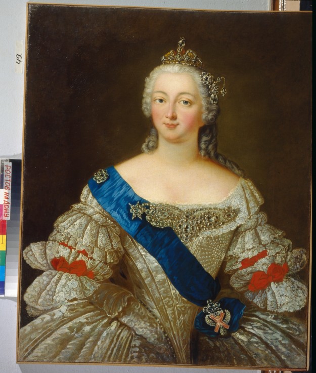 Portrait of Empress Elisabeth Petrovna (1709-1762) od Unbekannter Künstler