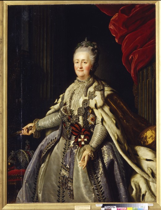 Portrait of Empress Catherine II (1729-1796) od Unbekannter Künstler