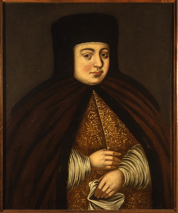 Portrait of the Tsarina Natalia Naryshkina (1651-1694), wife of tsar Alexis I of Russia od Unbekannter Künstler
