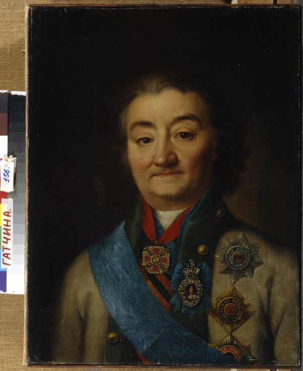 Portrait of the commander-in-chief of the fleet Count Alexey Grigoryevich Orlov of Chesma (1737–1808 od Unbekannter Künstler