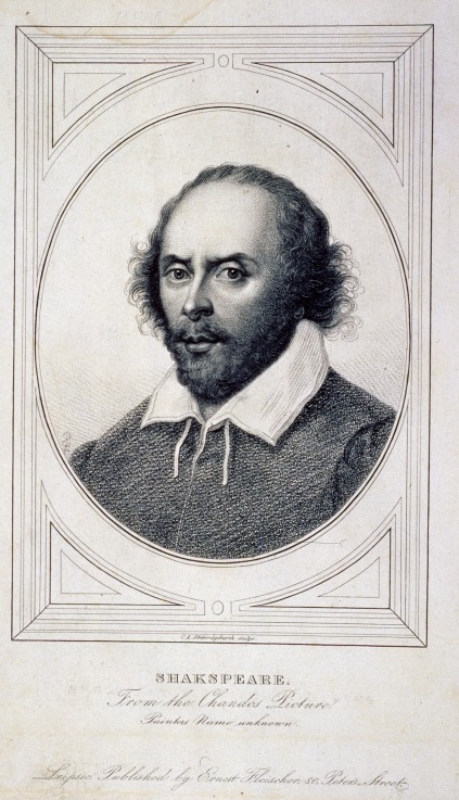 Portrait of the poet William Shakespeare (1564-1616) od Unbekannter Künstler