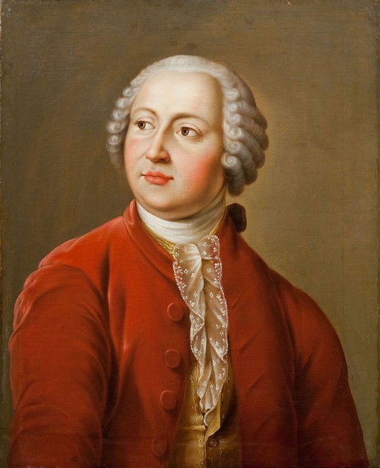 Portrait of the scholar Mikhail V. Lomonosov (1711-1765) od Unbekannter Künstler
