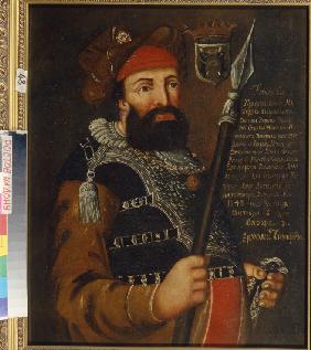 Portrait of the Cossack's leader, Conqueror of Siberia Yermak Timopheyevich (?-1585)