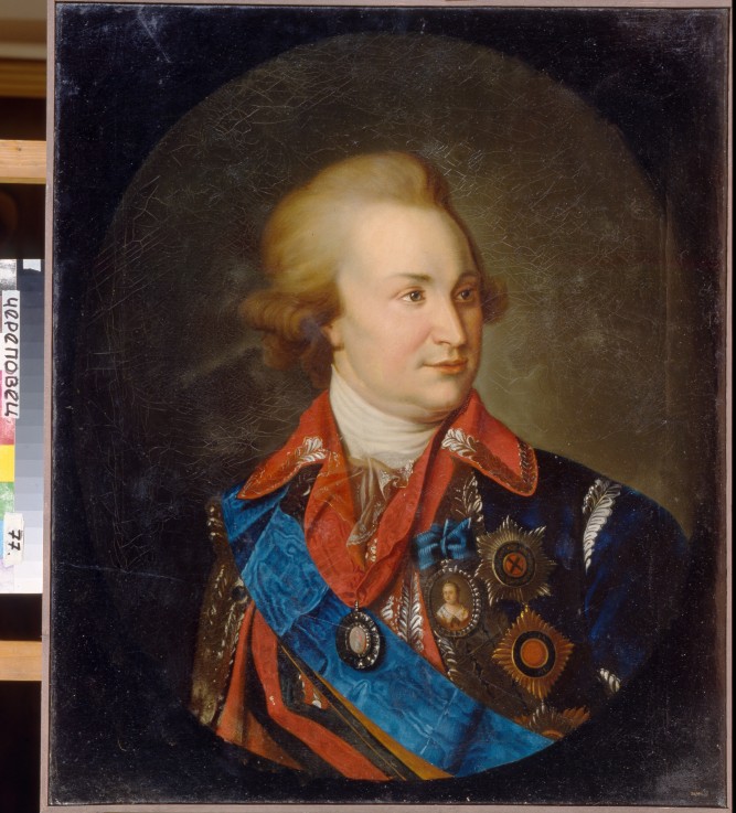 Portrait of Prince of Tauris general-field marshal, statesman Grigori A. Potyomkin (1739-1791) od Unbekannter Künstler