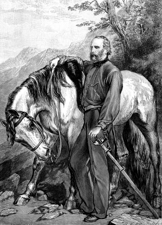 Portrait of Giuseppe Garibaldi (1807-1882) od Unbekannter Künstler