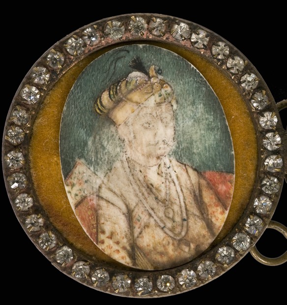 Portrait of Akbar the Great (1542-1605), Mughal Emperor od Unbekannter Künstler