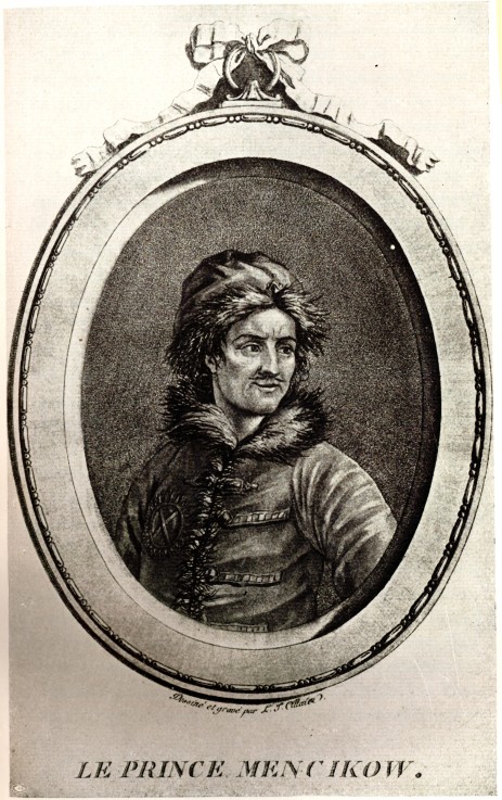 Portrait of Prince Alexander Danilovich Menshikov (1673-1729) od Unbekannter Künstler