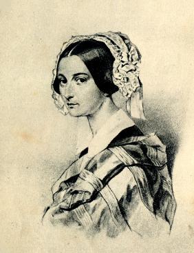 Portrait of Alexandra Smirnova-Rosset (1809-1882). After a drawing by P. Sokolov