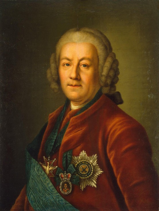 Portrait of Count Alexey Petrovich Bestuzhev-Ryumin (1693-1766) od Unbekannter Künstler