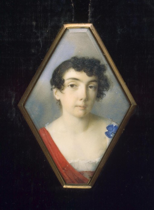 Portrait of Anna Mikhailovna Khitrovo, née Golenishcheva-Kutuzova (1782-1846) od Unbekannter Künstler