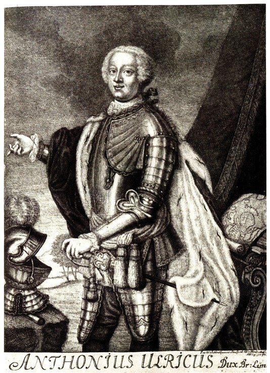 Portrait of Duke Anthony Ulrich of Brunswick (1714-1774) od Unbekannter Künstler