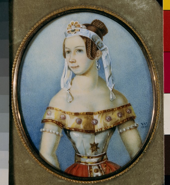 Portrait of the ballerina Varvara Volkova (1816-1898) od Unbekannter Künstler