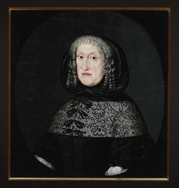 Portrait of Eleanor of Anhalt-Zerbst, Duchess of Schleswig-Holstein-Sønderburg-Norburg (1608-1681) od Unbekannter Künstler