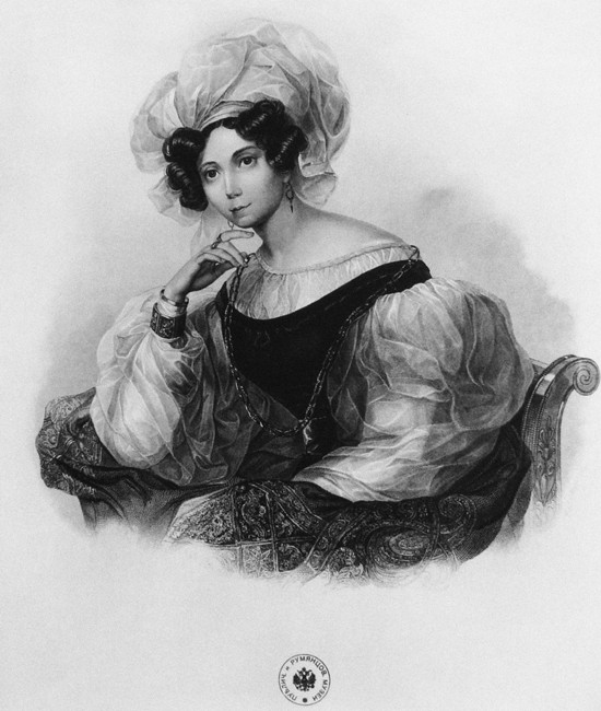 Portrait of Princess Zinaida Alexandrovna Volkonskaya (1792-1862) od Unbekannter Künstler